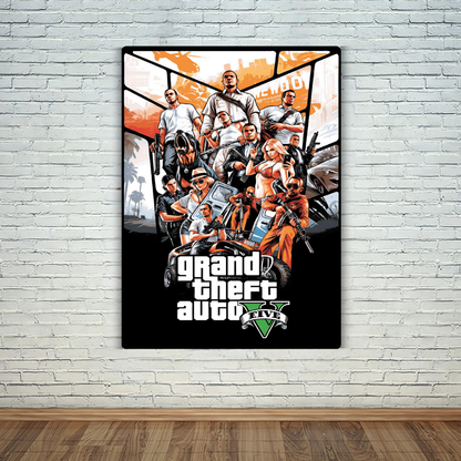 Grand Theft Auto - V Metal Poster