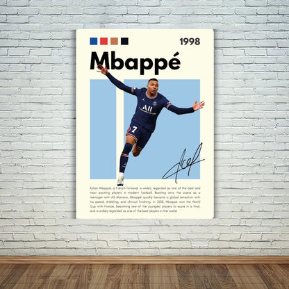 Kylian Mbappé Metal Poster