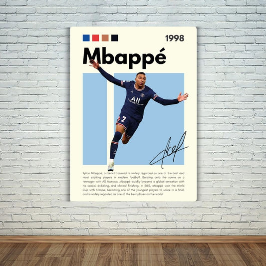 Kylian Mbappé Metal Poster