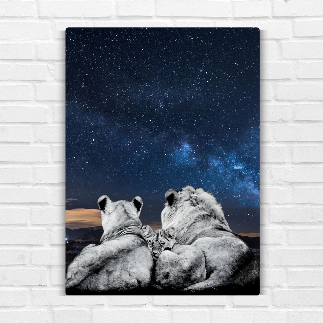 Lion's Night Watch Metal Poster