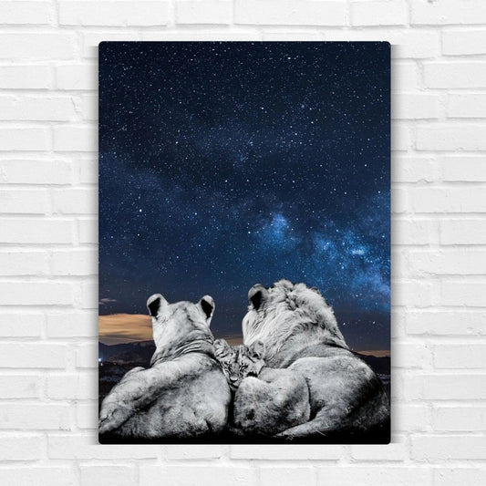 Lion's Night Watch Metal Poster