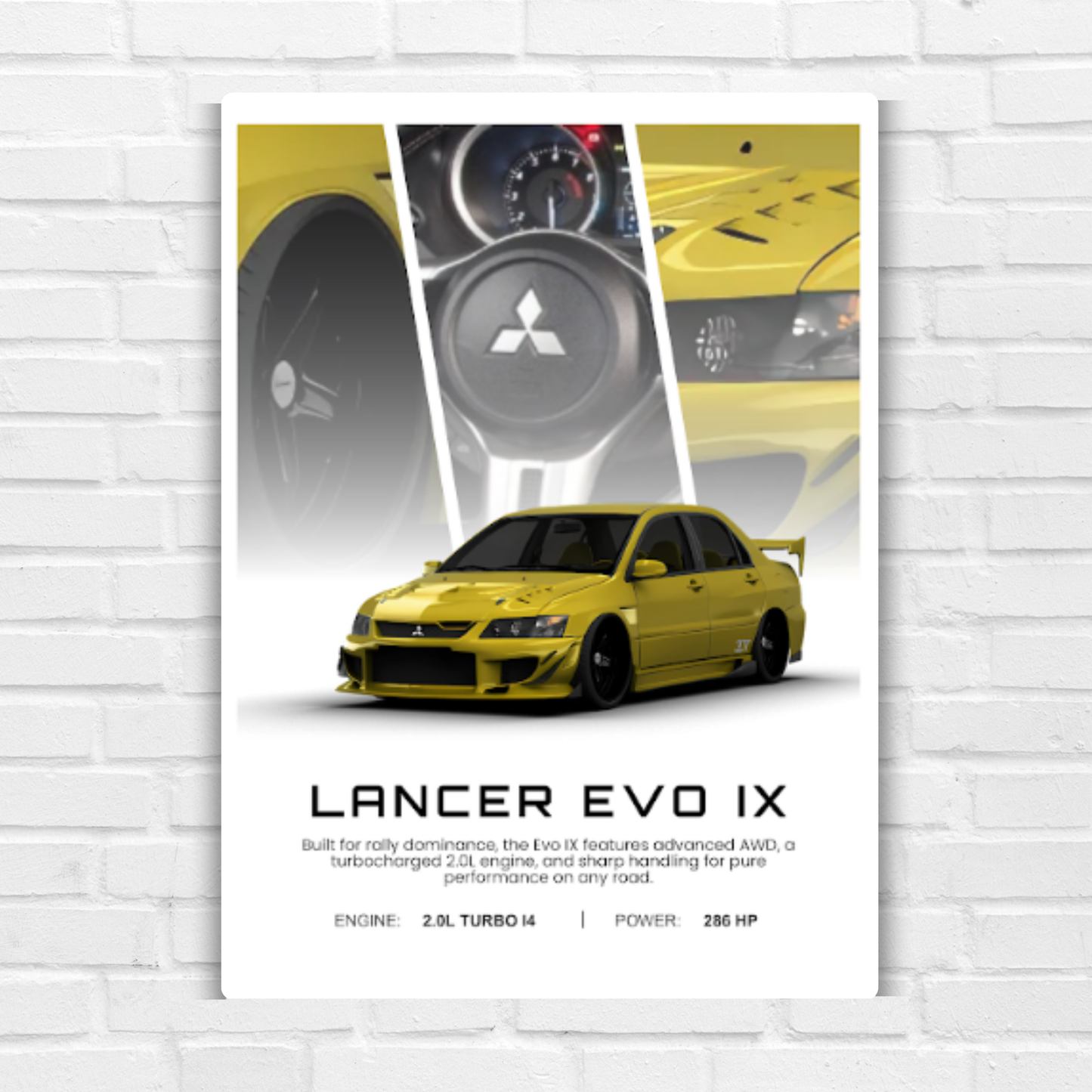 Lancer Evo XI Metal Poster