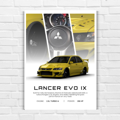 Lancer Evo XI Metal Poster