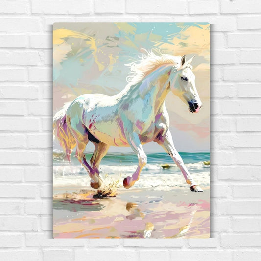 Pastel Horse Metal Poster