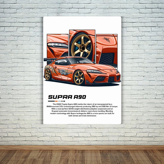 Supra A90 Metal Poster