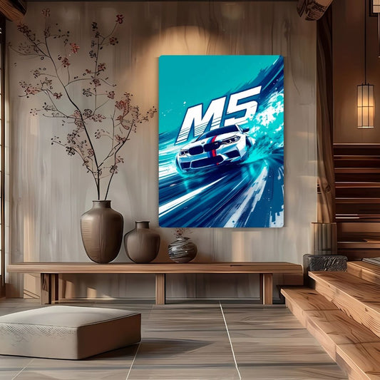 BMW M5 - Speed & Style Metal Poster