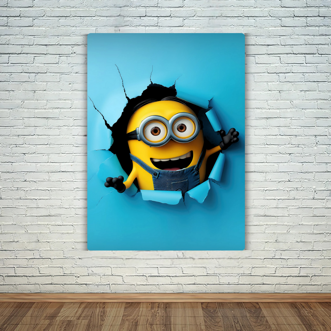Minions Wall Break Metal Poster