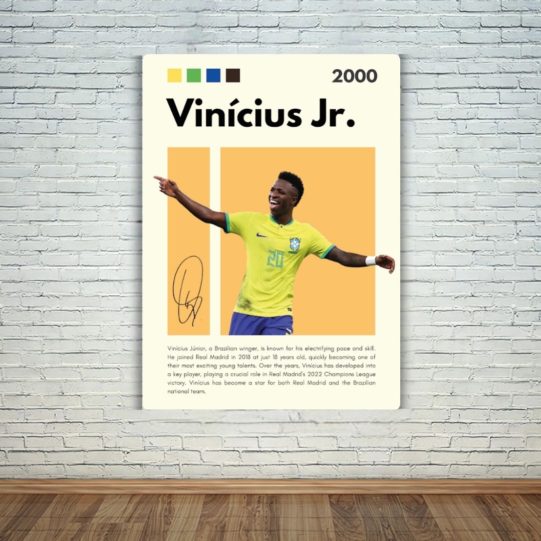 Vinícius Jr. Metal Poster