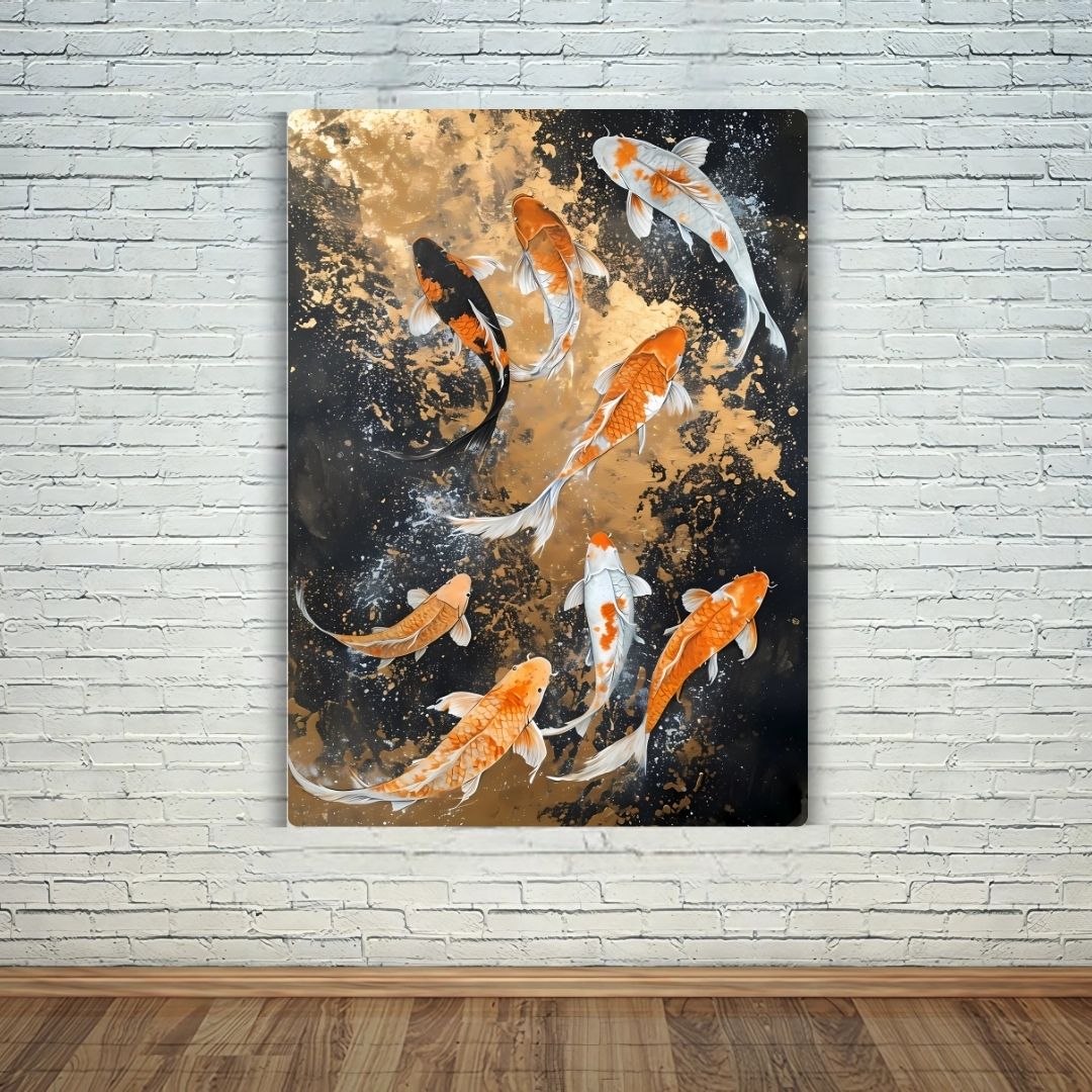 Koi Fish Art Metal Poster