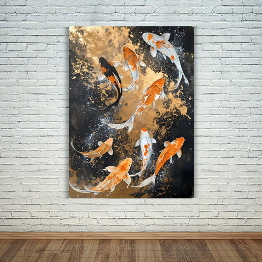 Koi Fish Art Metal Poster