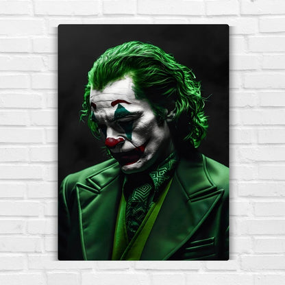 Joker's Madness in Green Metal Poster