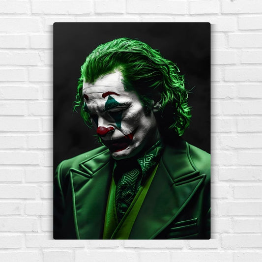 Joker's Madness in Green Metal Poster