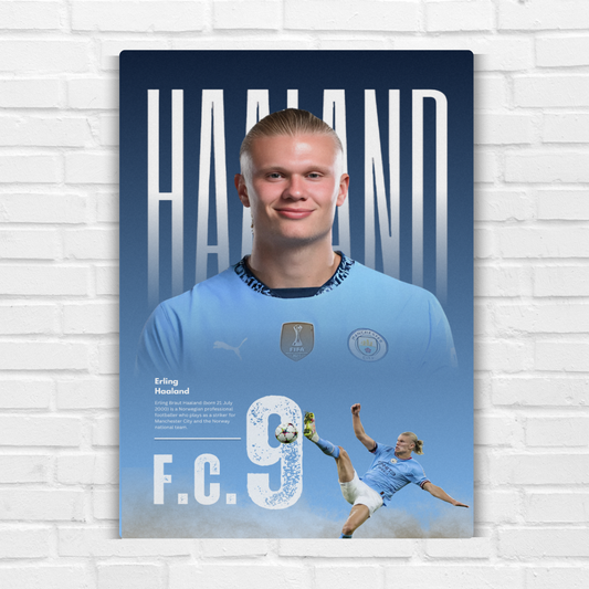 Erling Haaland Metal Poster