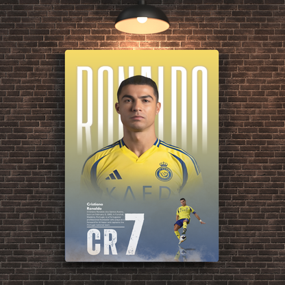 Cristiano Ronaldo - Al Nassr Metal Poster
