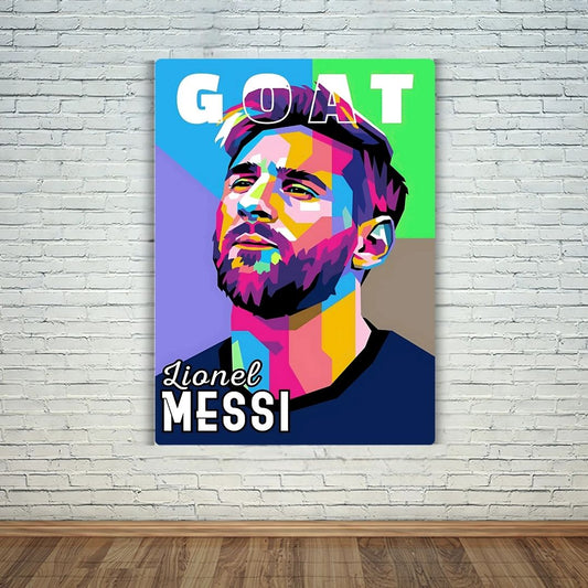 Lionel Messi In Style Metal Poster