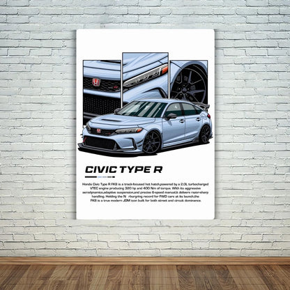 Civic Type R Metal Poster