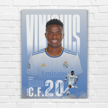 Vinícius Júnior Metal Poster