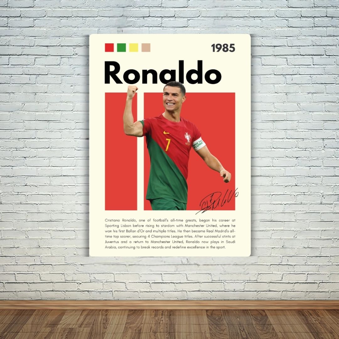 Ronaldo CR7 Metal Poster