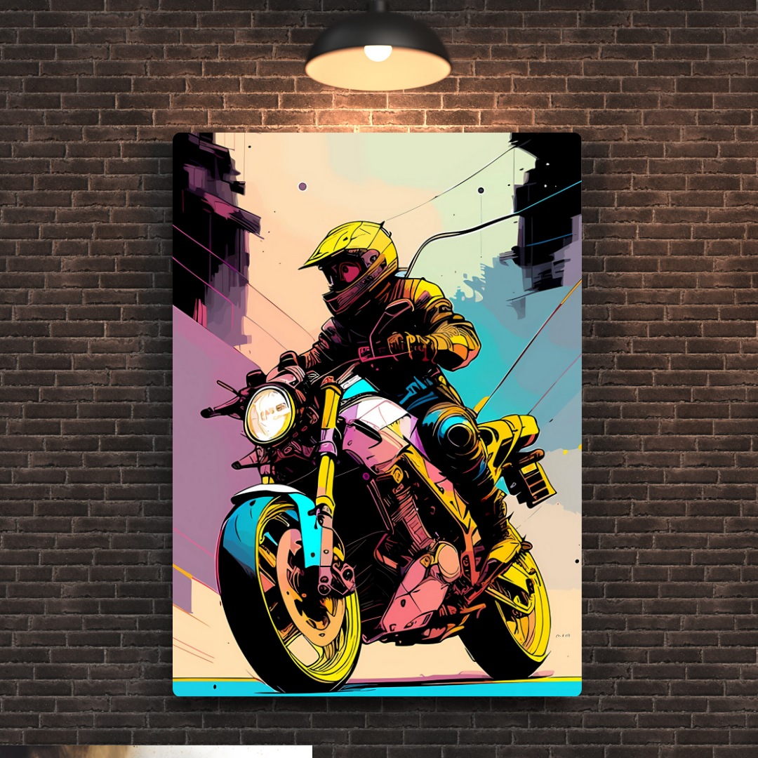 Street Racer Metal Poster