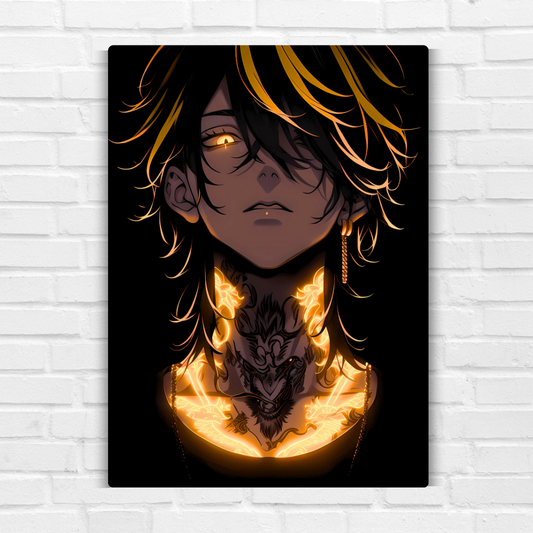 Kazutora Hanemiya Tokyo Revengers Metal Poster