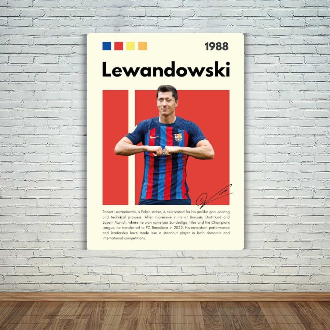 Robert Lewandowski Metal Poster