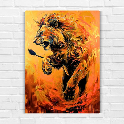 Lion's Roars Metal Poster