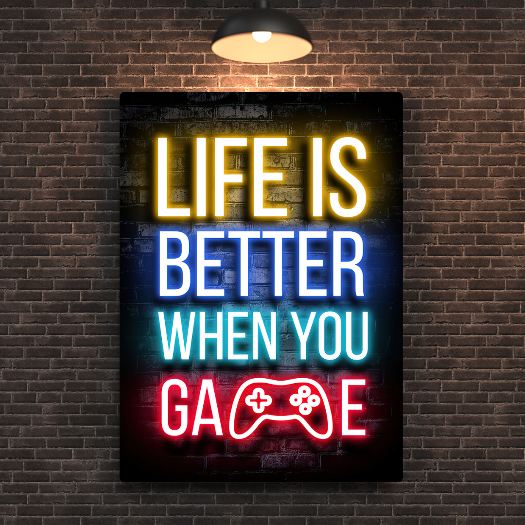 Gamer Life Metal Poster