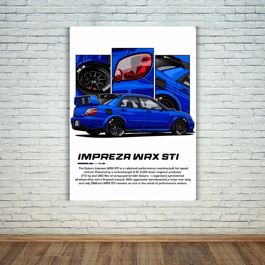 Impreza WRX STI Metal Poster