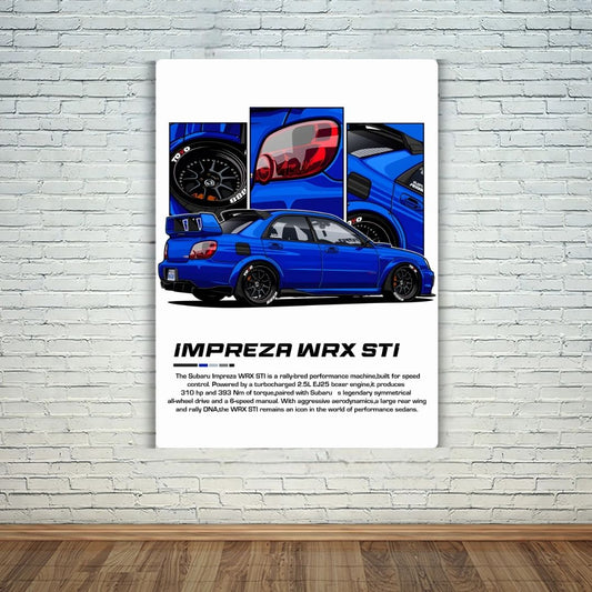 Impreza WRX STI Metal Poster