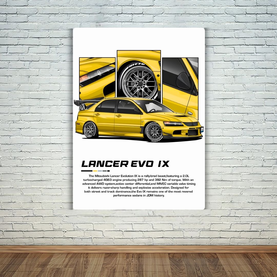 Lancer EVO IX Metal Poster