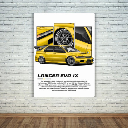 Lancer EVO IX Metal Poster