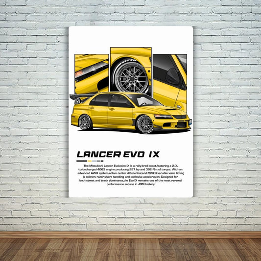 Lancer EVO IX Metal Poster