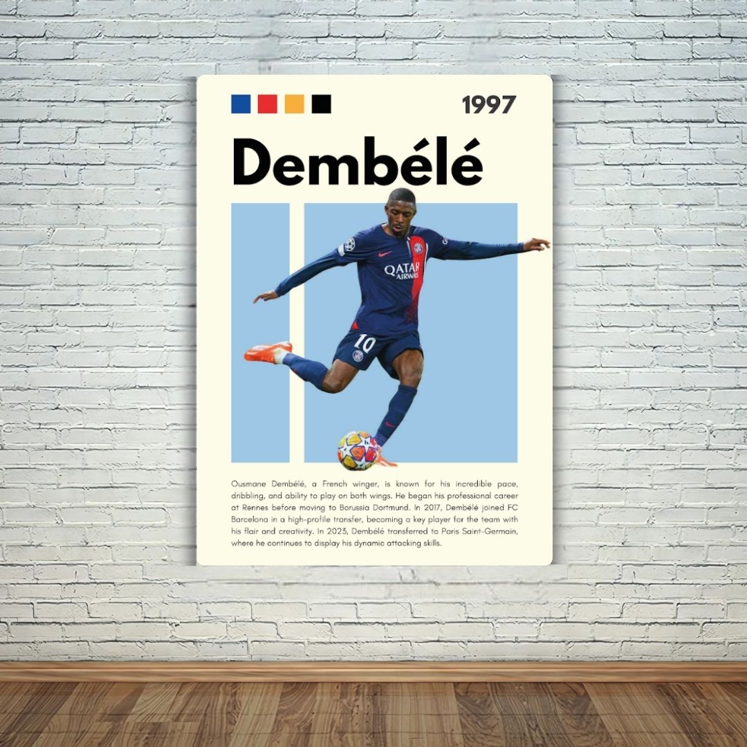 Ousmane Dembélé Metal Poster