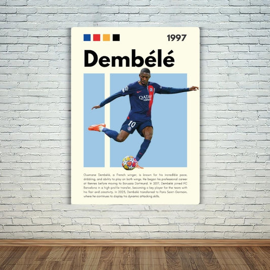 Ousmane Dembélé Metal Poster