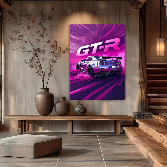 Nissan GT-R_ Purple Haze Metal Poster