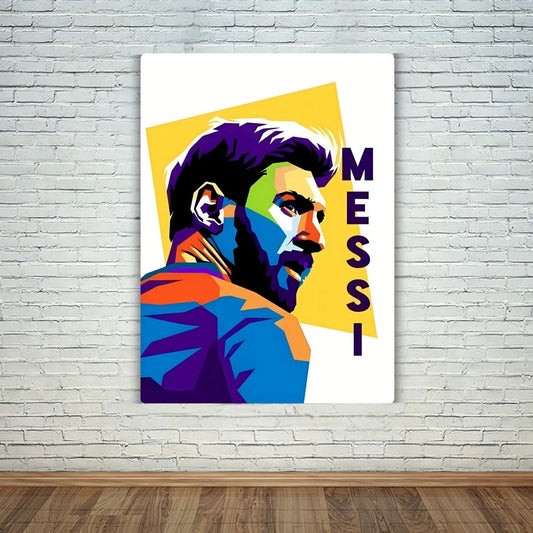 Messi illustration Art Metal Poster