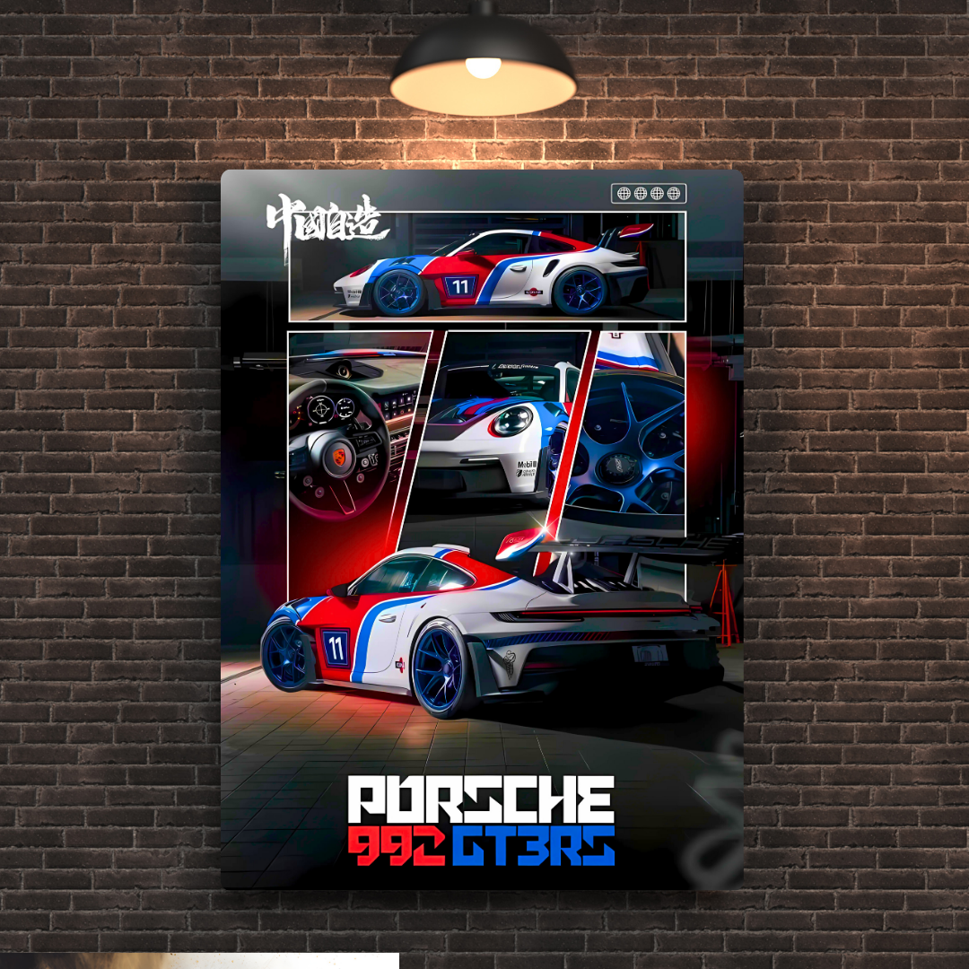 Porsche Metal Poster