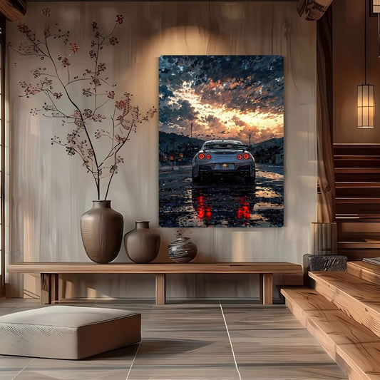 GT-R at Twilight Metal Poster