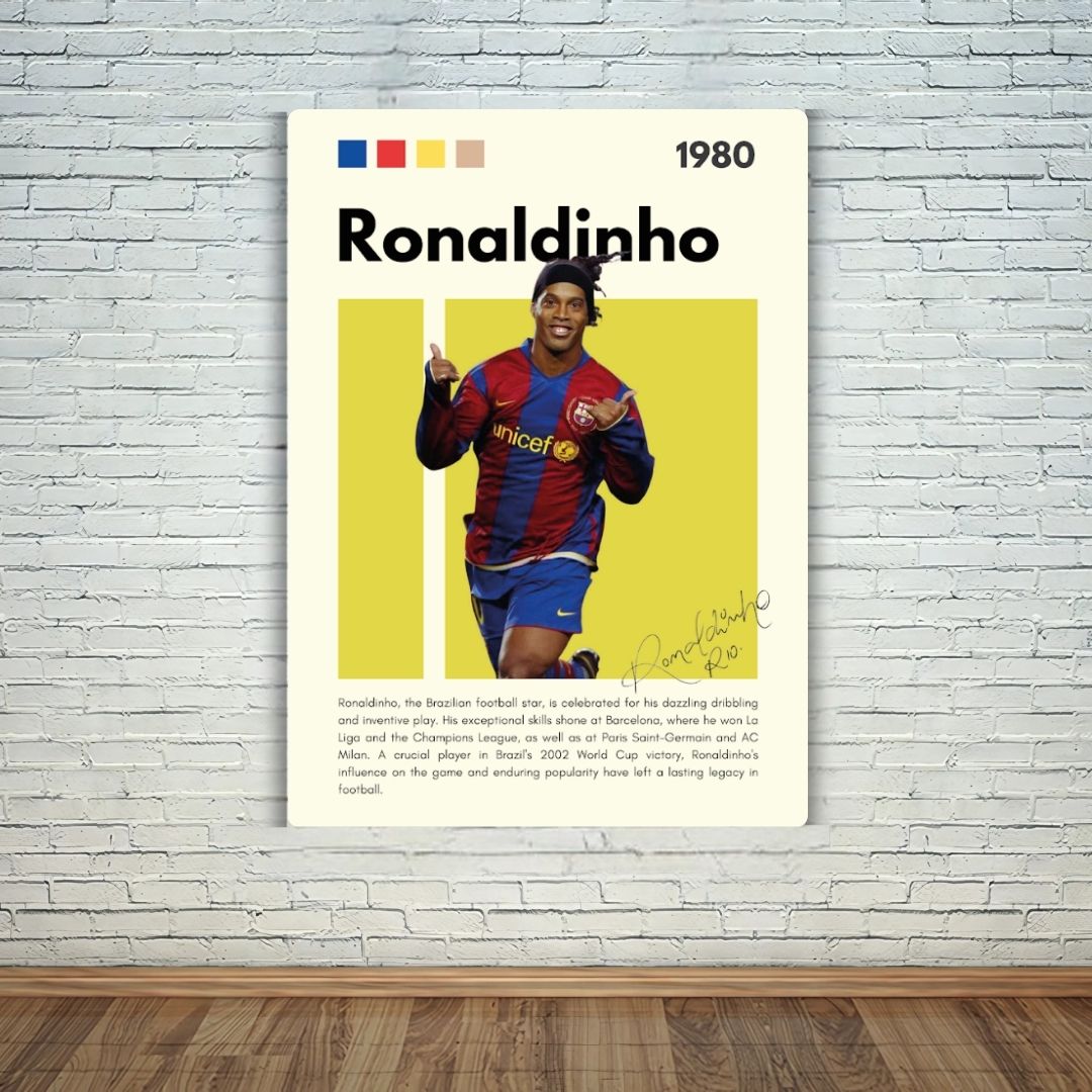 Ronaldinho Metal Poster