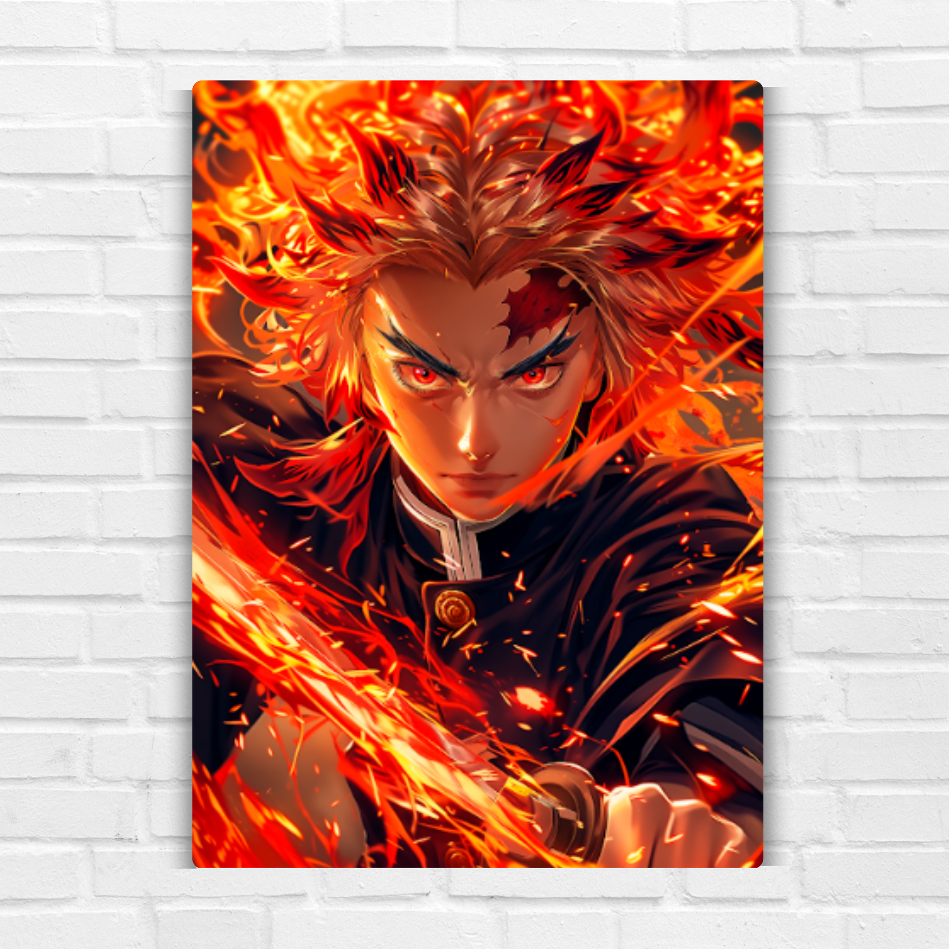 Kyōjurō Rengoku Metal Poster