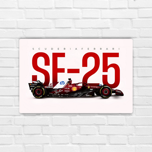 Ferrari SF-25 Metal Poster