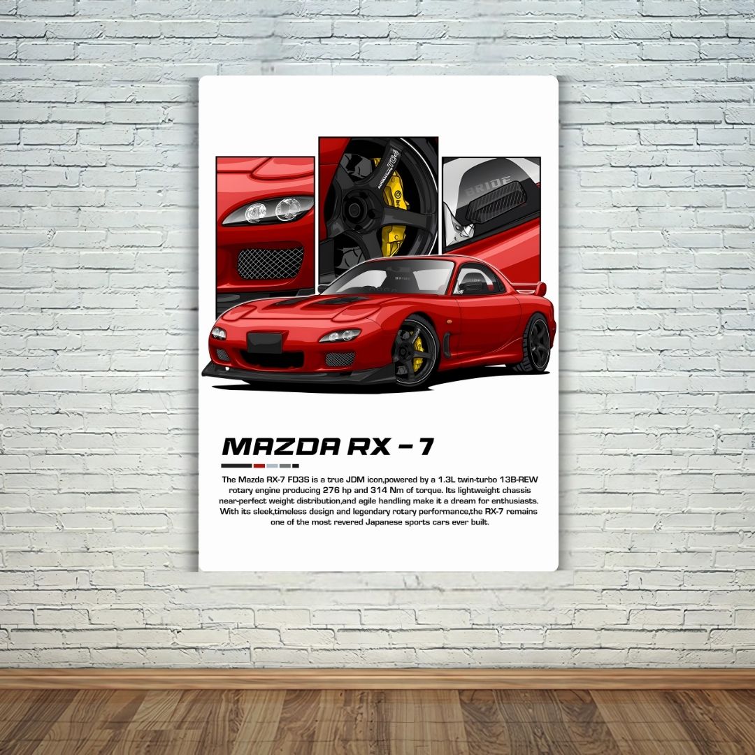 Mazda RX 7 Metal Poster