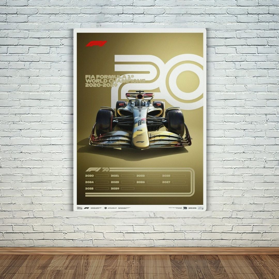 F1 World Champions 2020-2029 Metal Poster