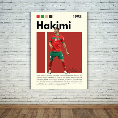 Achraf Hakimi Metal Poster