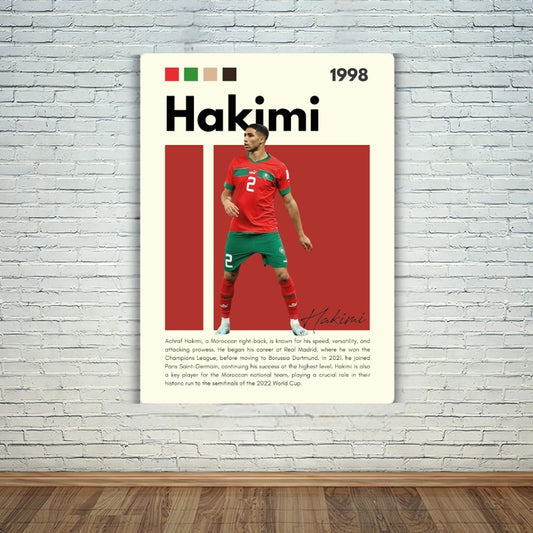 Achraf Hakimi Metal Poster