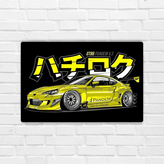 GT86 Pandem V3 Metal Poster