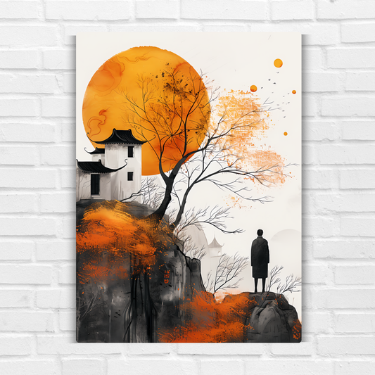Anime Landscape Metal Poster