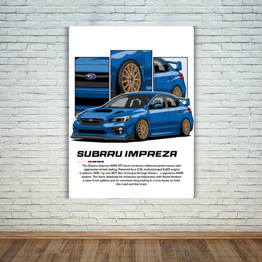 Subaru Impreza Metal Poster