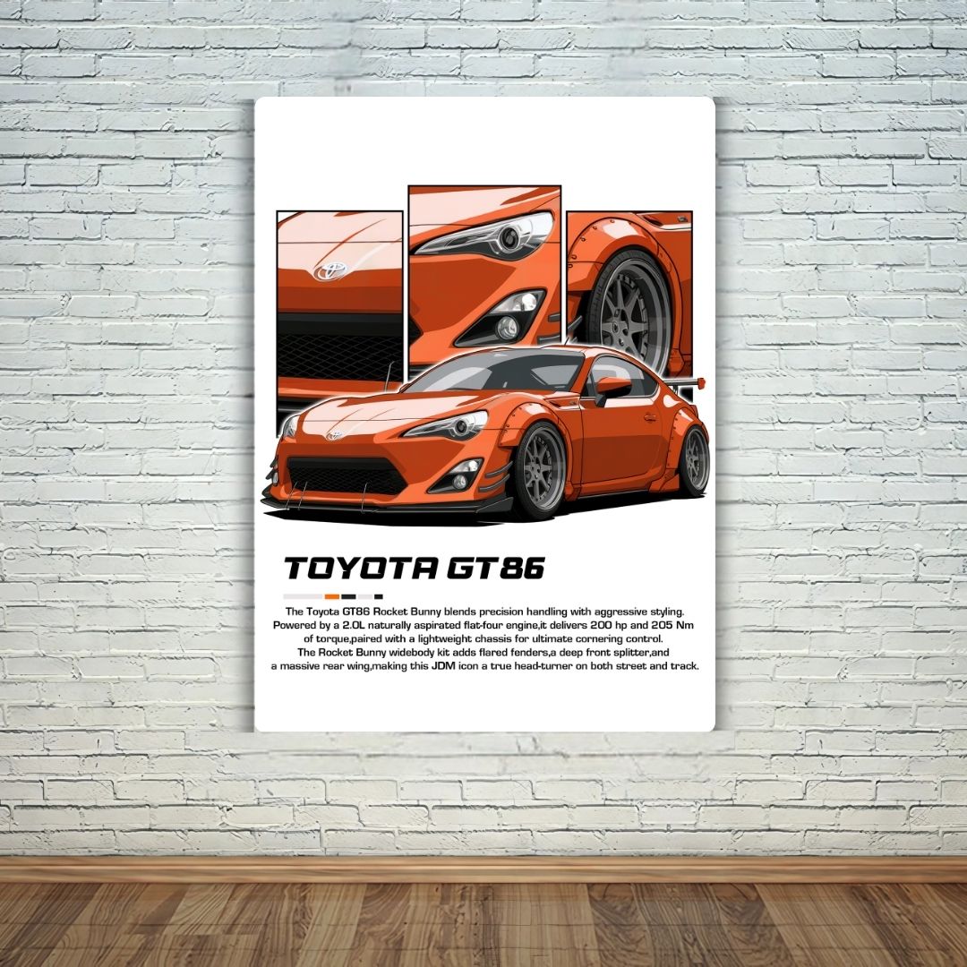Toyota GT86 Metal Poster