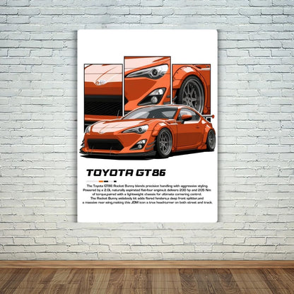 Toyota GT86 Metal Poster
